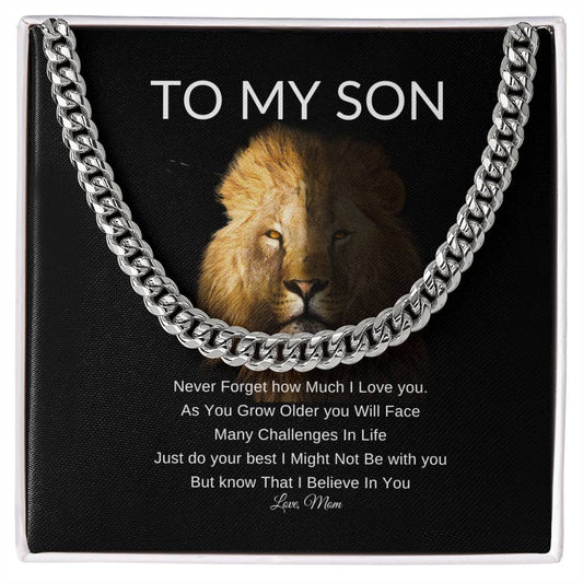 To My Son Never Forget | Cuban Link Necklace