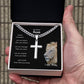 To My Son | Cross Necklace on Cuban Chain from Mom