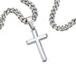 To My Son | Cross Necklace on Cuban Chain from Mom