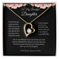 To My Beautiful Daughter Forever Heart Necklace